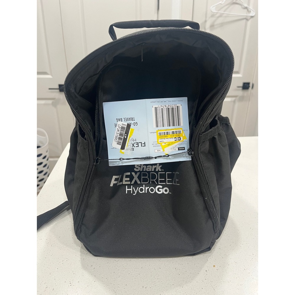 Shark FLEXBREEZE HydroGo Travel Bag Black Zippered‎ Pockets